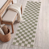 Rook Checkerboard Non-slip Machine-washable Area Rug