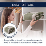 Rook Checkerboard Non-slip Machine-washable Area Rug
