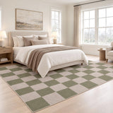 Rook Checkerboard Non-slip Machine-washable Area Rug