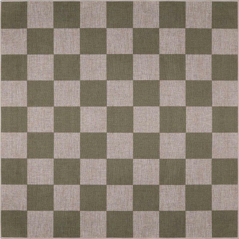 Rook Checkerboard Non-slip Machine-washable Area Rug
