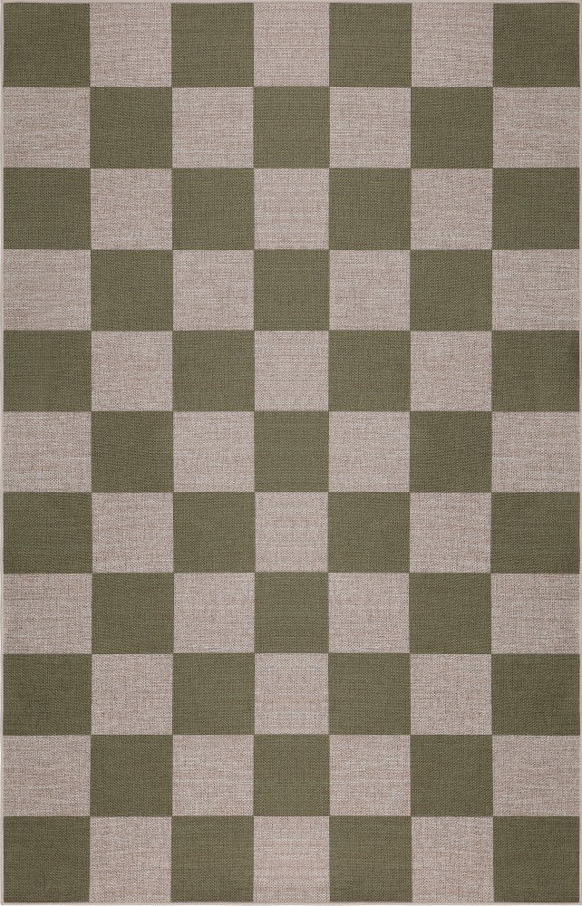 Rook Checkerboard Non-slip Machine-washable Area Rug