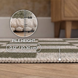 Rook Checkerboard Non-slip Machine-washable Area Rug