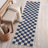 Rook Checkerboard Non-slip Machine-washable Area Rug