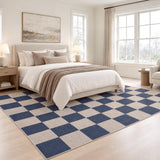 Rook Checkerboard Non-slip Machine-washable Area Rug