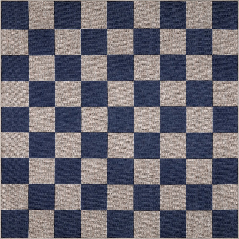 Rook Checkerboard Non-slip Machine-washable Area Rug