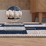 Rook Checkerboard Non-slip Machine-washable Area Rug