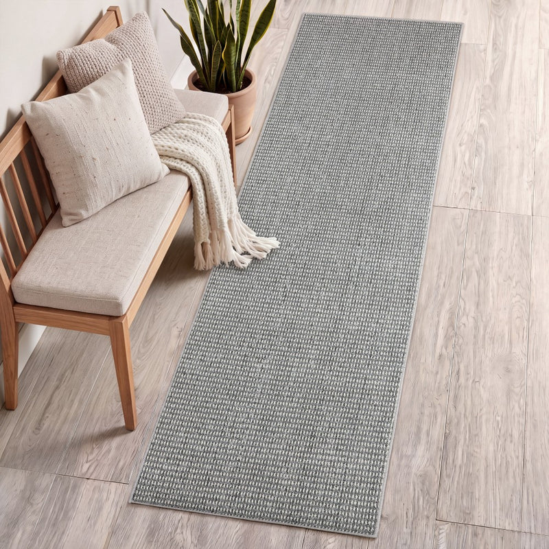 Holly Heathered Tonal Textured Non-slip Machine-washable Area Rug