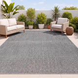 Holly Heathered Tonal Textured Non-slip Machine-washable Area Rug