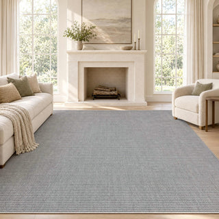 Holly Heathered Tonal Faux Jute Textured Non-Slip Machine-Washable Area Rug