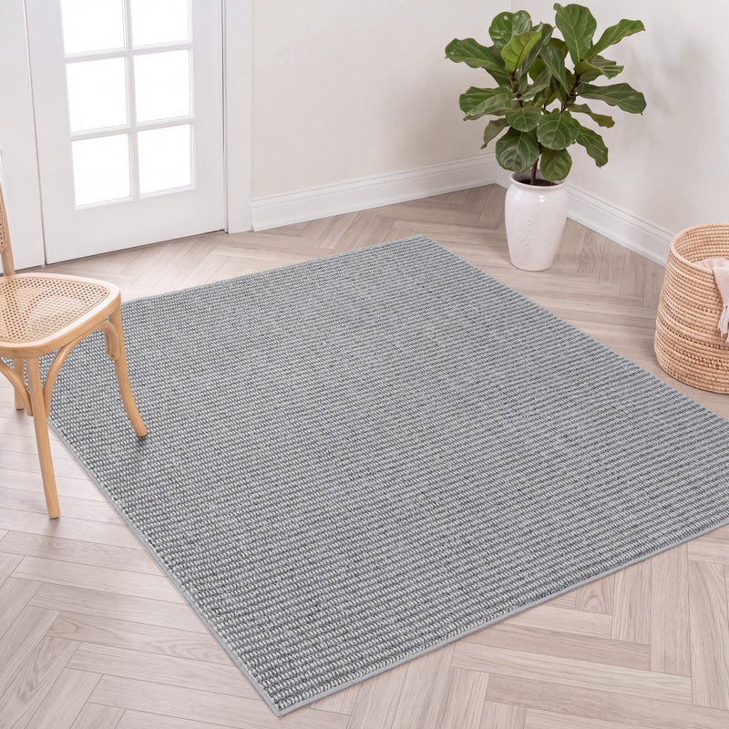 Holly Heathered Tonal Textured Non-slip Machine-washable Area Rug