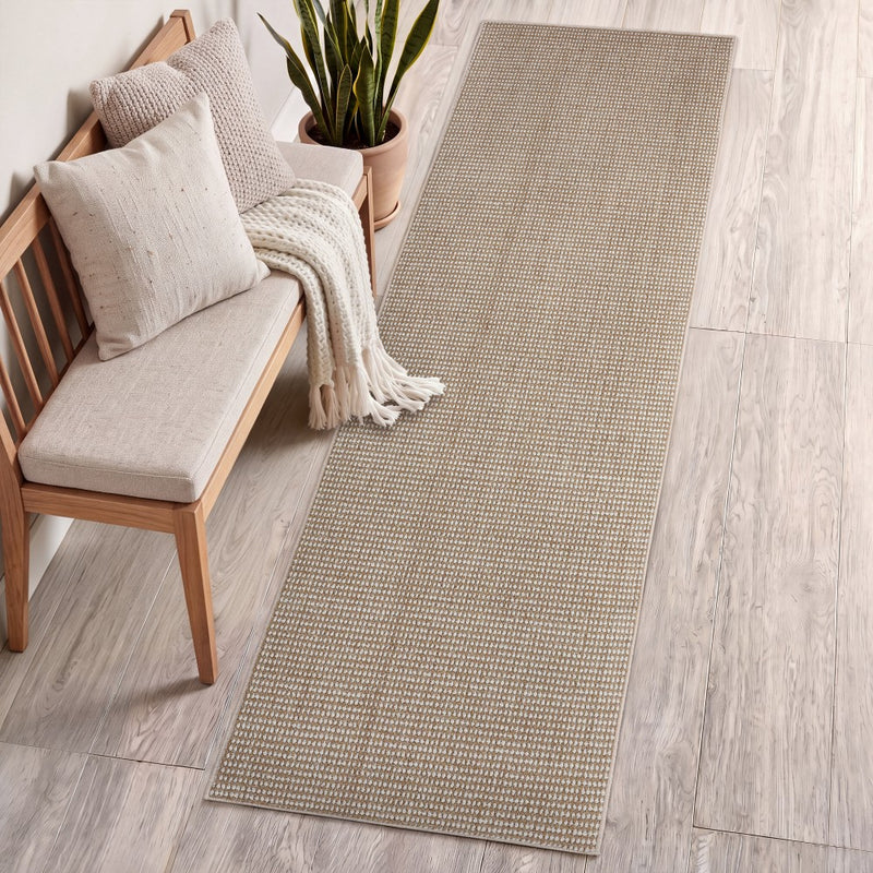 Holly Heathered Tonal Textured Non-slip Machine-washable Area Rug