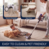 Holly Heathered Tonal Textured Non-slip Machine-washable Area Rug
