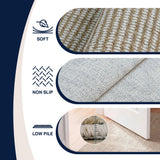 Holly Heathered Tonal Textured Non-slip Machine-washable Area Rug
