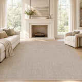 Holly Heathered Tonal Textured Non-slip Machine-washable Area Rug