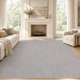 Holly Heathered Tonal Textured Non-slip Machine-washable Area Rug
