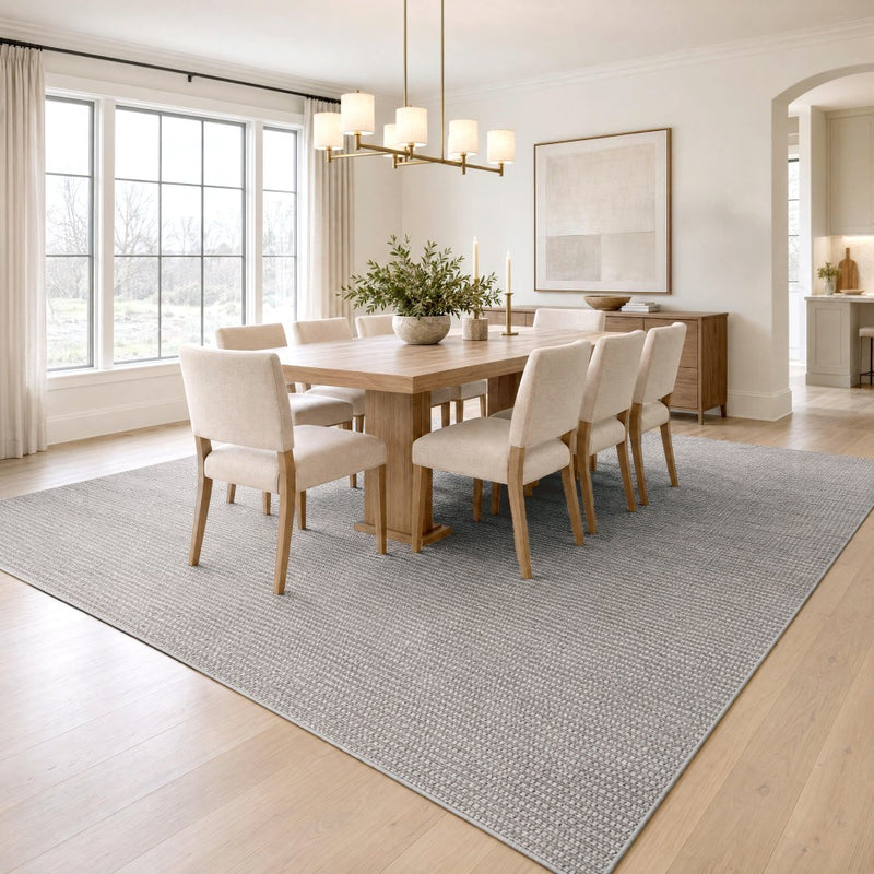Holly Heathered Tonal Textured Non-slip Machine-washable Area Rug