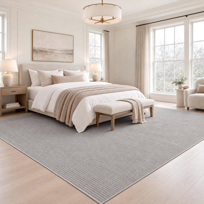 Holly Heathered Tonal Textured Non-slip Machine-washable Area Rug
