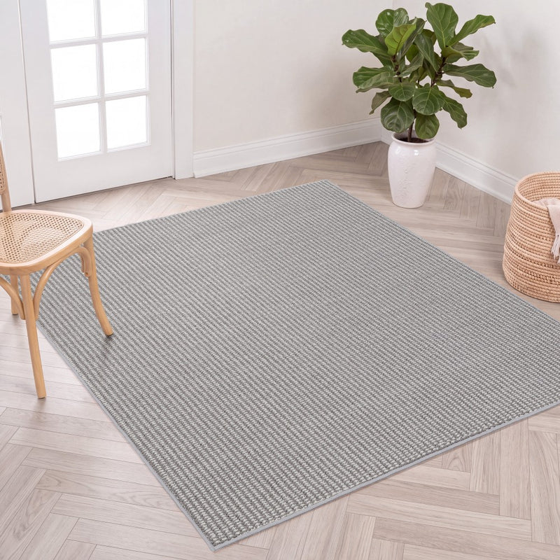 Holly Heathered Tonal Textured Non-slip Machine-washable Area Rug