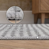 Holly Heathered Tonal Textured Non-slip Machine-washable Area Rug