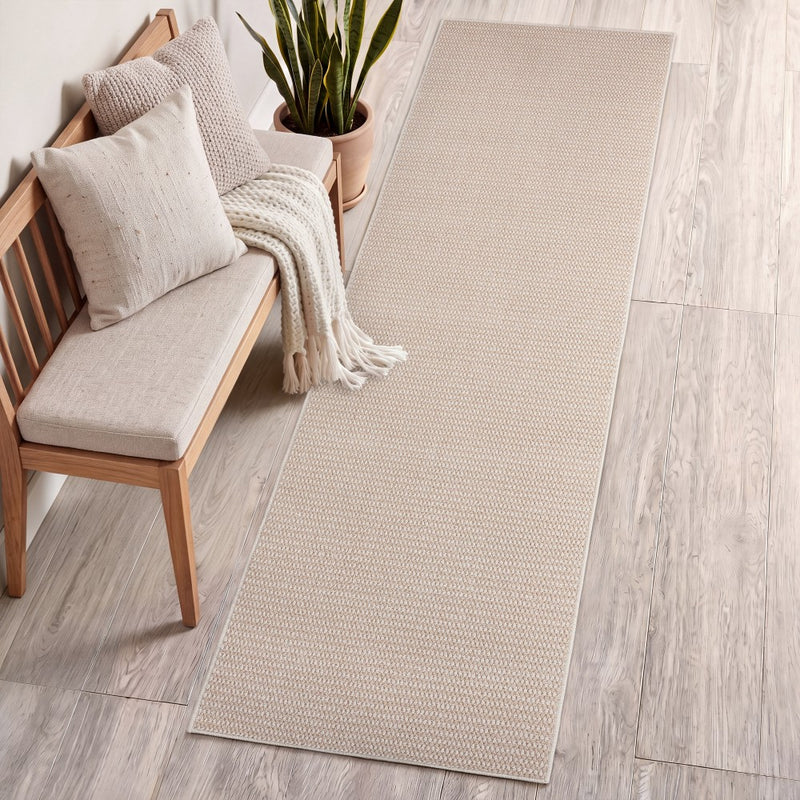 Holly Heathered Tonal Textured Non-slip Machine-washable Area Rug