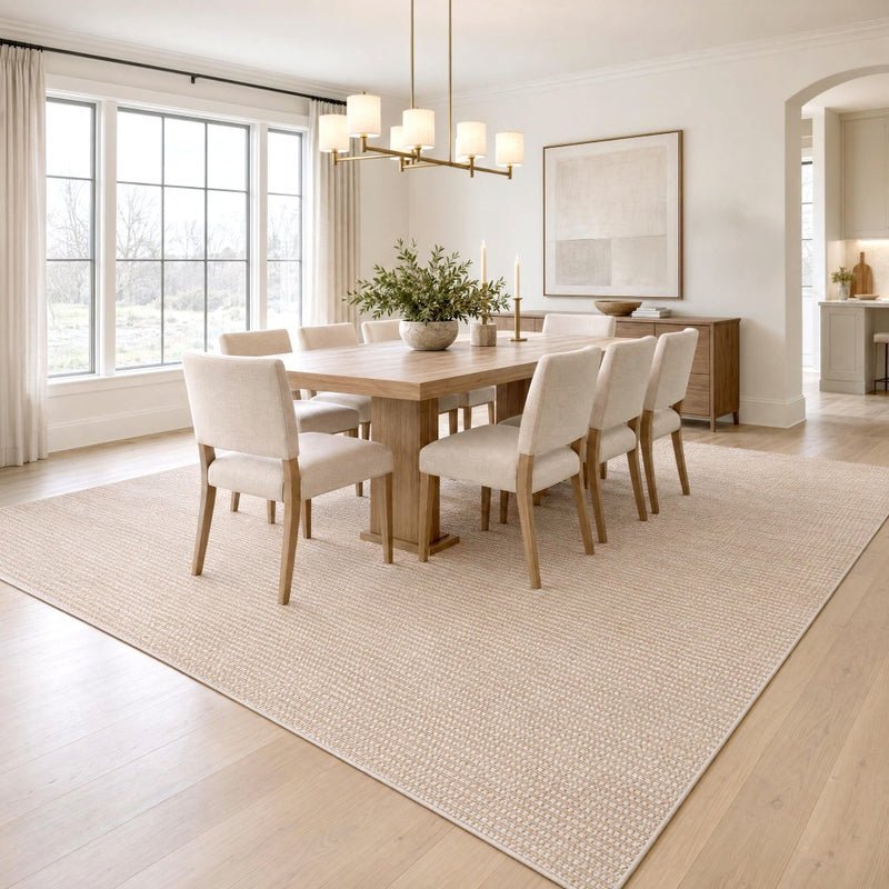 Holly Heathered Tonal Textured Non-slip Machine-washable Area Rug