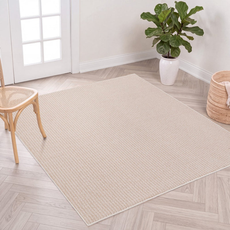 Holly Heathered Tonal Textured Non-slip Machine-washable Area Rug