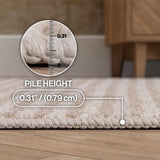 Holly Heathered Tonal Textured Non-slip Machine-washable Area Rug
