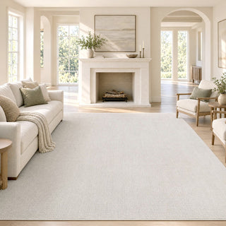 Hailey Textured Solid Plain Non-slip Machine-washable Area Rug