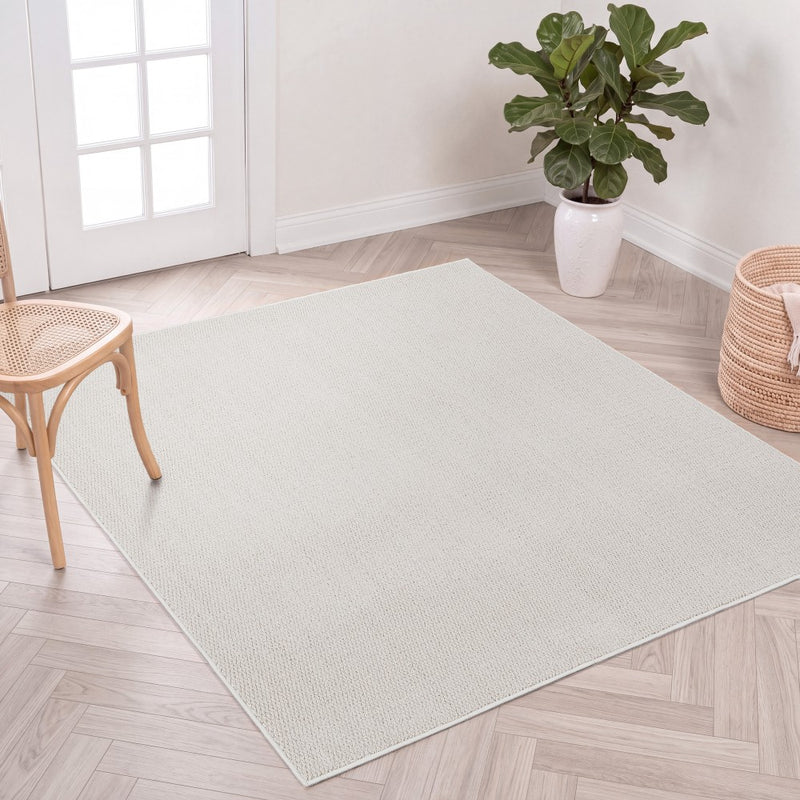 Hailey Textured Solid Plain Non-slip Machine-washable Area Rug