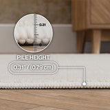 Hailey Textured Solid Plain Non-slip Machine-washable Area Rug