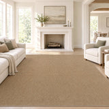Hailey Textured Solid Plain Non-slip Machine-washable Area Rug