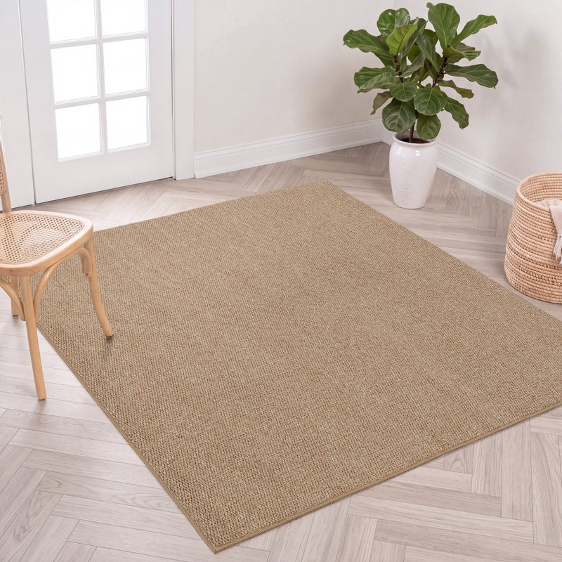 Hailey Textured Solid Plain Non-slip Machine-washable Area Rug