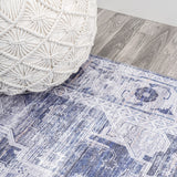 Alanya Ornate Medallion Washable Area Rug