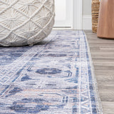 Alanya Ornate Medallion Washable Area Rug