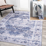 Alanya Ornate Medallion Washable Area Rug