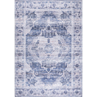 Alanya Ornate Medallion Washable Area Rug
