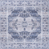 Alanya Ornate Medallion Washable Area Rug