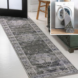 Alanya Ornate Medallion Washable Area Rug
