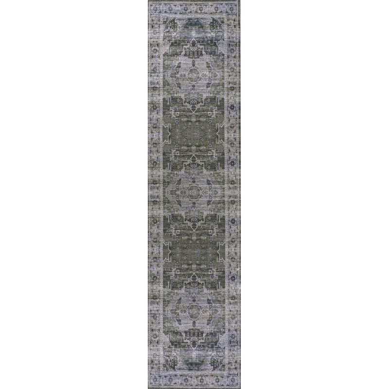 Alanya Ornate Medallion Washable Area Rug