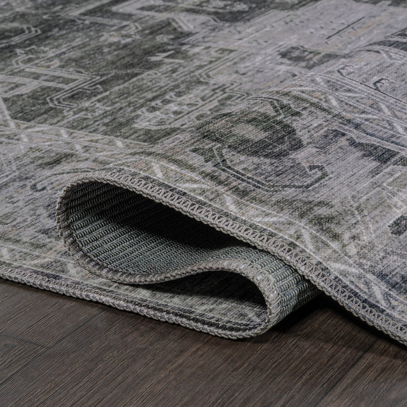 Alanya Ornate Medallion Washable Area Rug