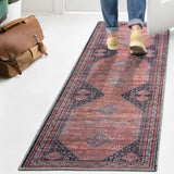 Dalyan Geometric Medallions Washable Area Rug