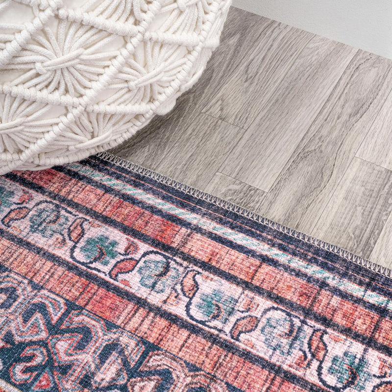 Dalyan Geometric Medallions Washable Area Rug