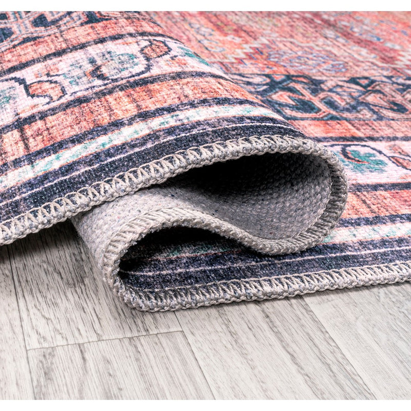 Dalyan Geometric Medallions Washable Area Rug