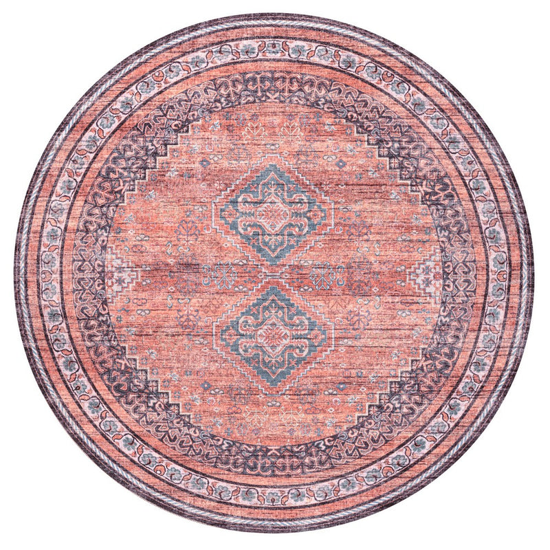 Dalyan Geometric Medallions Washable Area Rug