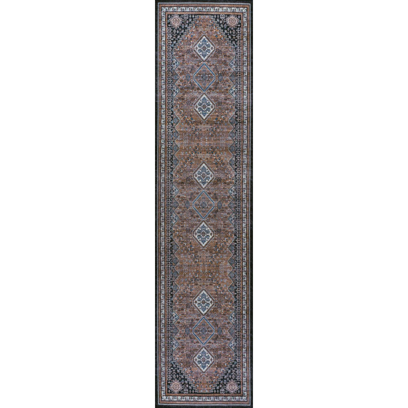 Dalyan Geometric Medallions Washable Area Rug