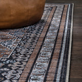 Dalyan Geometric Medallions Washable Area Rug