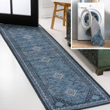Dalyan Geometric Medallions Washable Area Rug