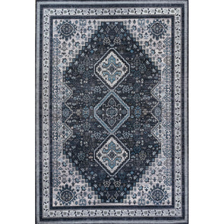 Dalyan Geometric Medallions Washable Area Rug