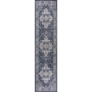 Didim Boho Gray Medallion Washable Area Rug