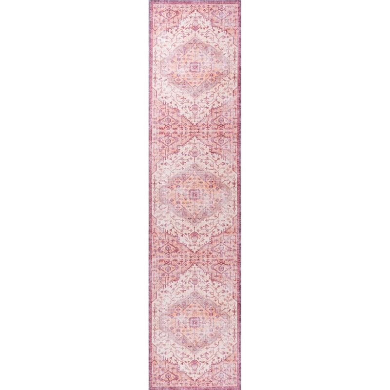 Alacati Ogee Medallion Washable Area Rug